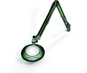 Green-Lite® 5" Racing Green Round LED Magnifier; 43" Reach; Table Edge Clamp - Apex Tool & Supply