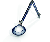 Green-Lite® 5" Spectra Blue Round LED Magnifier; 43" Reach; Table Edge Clamp - Apex Tool & Supply