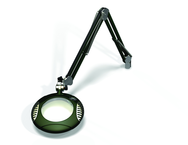 Green-Lite® 6" Racing Green Round LED Magnifier; 43" Reach; Table Edge Clamp - Apex Tool & Supply