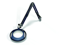 Green-Lite® 6" Spectra Blue Round LED Magnifier; 43" Reach; Table Edge Clamp - Apex Tool & Supply