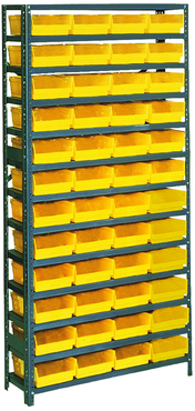 36 x 12 x 75'' (48 Bins Included) - Small Parts Bin Storage Shelving Unit - Apex Tool & Supply