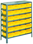 36 x 12 x 48'' (24 Bins Included) - Small Parts Bin Storage Shelving Unit - Apex Tool & Supply