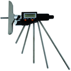 Electronic Depth Micrometer - IP54 0-6"/150mm 00005"/.001mm Resolution - Output S4 Connector - Apex Tool & Supply