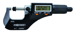 IP54 Electronic Micrometer - 1-2"/50.8mm Range - .00005"/.001mm Resolution - Output S4 Connector - Apex Tool & Supply