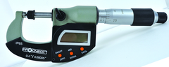 IP65 Electronic Micrometer - 0-1"/24.4mm Range - .00005"/.001mm Resolution - Output S4 Connector (Not IP) - Apex Tool & Supply