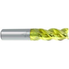 3/8 x 3/8 x 1 x 2-1/2 3 Flute Carbide End Mill-DLC - Apex Tool & Supply