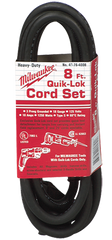 #48-76-4008 - Fits: Most Milwaukee 3-Wire Quik-Lok Cord Sets @ 8' - Replacement Cord - Apex Tool & Supply