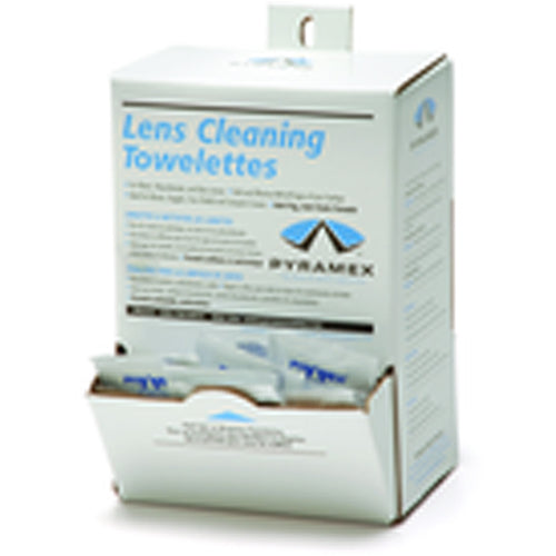 Lens Cleaner: 100 Wipe Count, Individually Wrapped, Pre-Moistened, 8 in (W) × 5 in (L) Wipe Size - Apex Tool & Supply
