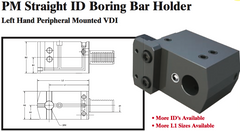 PM Straight ID Boring Bar Holder (Left Hand Peripheral Mounted VDI) - Part #: PM52.3020LL - Apex Tool & Supply