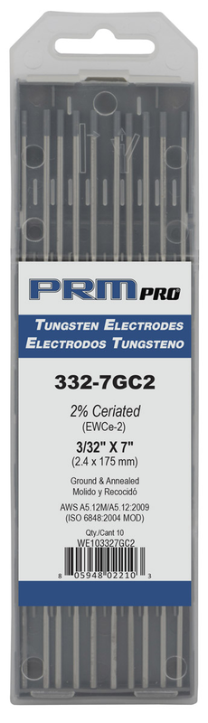 332-7GC2 7" Electrode 2% Ceriated - Apex Tool & Supply