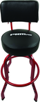 Shop Stool Heavy Duty with Adjustable Back Rest - Black with Red Legs - Apex Tool & Supply