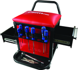 Roller Shop Stool with Side Drawers - Apex Tool & Supply