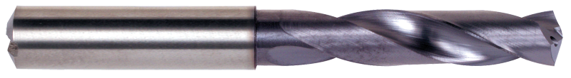 1/2 Dia. - 107mm OALTiAlN Coated-Carbide-Short Length High Performance Drill-Coolant Fed - Apex Tool & Supply