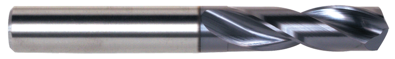 10.00mm Dia. - 87 OAL-TiAlN Coated-Carbide-Short Length High Performance Drill - Apex Tool & Supply