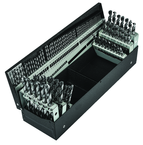 115 Pc. 3 in 1 (1/16" - 1/2" by 64ths / A-Z / 1-60) HSS Bright Jobber Drill Set - Apex Tool & Supply