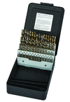 60 Pc. #1 - #60 Wire Gage Cobalt Bronze Oxide Screw Machine Drill Set - Apex Tool & Supply