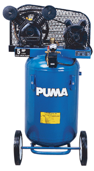 Portable Air Compressors - Model #PK2011VP; 11 Gallon /Vertical Tank; 2.8 cfm @ 90psi; 2HP; 1PH; 115V Motor; 113 lbs. - Apex Tool & Supply