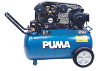 Portable Air Compressors - Model #PK5020; 20 Gallon / Horizontal Tank; 5HP; 1PH; 115/230V Motor - Apex Tool & Supply