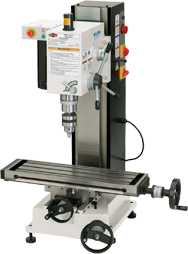 Mill with Dovtail Column - R-8 Spindle - 6-1/4 X 21-5/8'' Table - 3/4 HP - 1PH - 110V Motor - Apex Tool & Supply