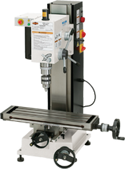 Mill with Dovtail Column - R-8 Spindle - 6-1/4 X 21-5/8'' Table - 3/4 HP - 1PH - 110V Motor - Apex Tool & Supply