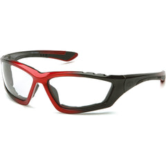 Accurist Clear Anti-Fog Lens Red/Black Frame Safety Glasses - Apex Tool & Supply
