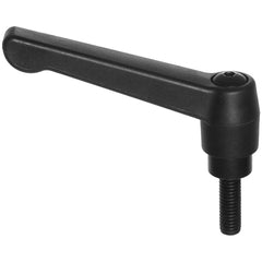 Model 70808, Clamp Lever Size 3 - Plastic Classic Style with Steel Stud Insert 3/8″–16 × 1.570″, Screw and Spring - Apex Tool & Supply