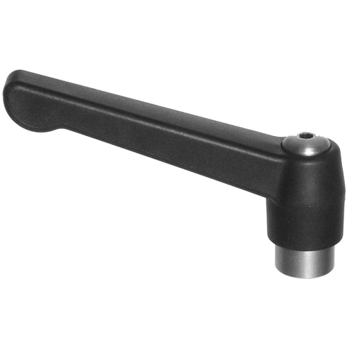 Model 70867, Clamp Lever Size 3 - Plastic Classic Style with Steel Insert, Screw and Spring tapped 3/8″–16 - Apex Tool & Supply