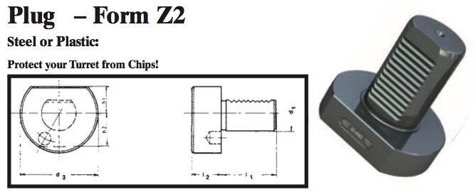 VDI Plug - Form Z2 (Steel) - Part #: CNC86 82.4083S - Apex Tool & Supply