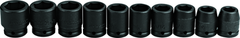 Proto® 3/4" Drive 10 Piece Impact Socket Set - 6 Point - Apex Tool & Supply