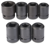 Proto® 1" Drive 7 Piece Impact Socket Set - 4 Point - Apex Tool & Supply