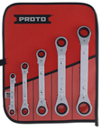 Proto® 5 Piece Offset Reversible Ratcheting Box Wrench Set - 6 and 12 Point - Apex Tool & Supply