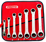 Proto® 7 Piece Offset Reversible Ratcheting Box Wrench Set - 6 and 12 Point - Apex Tool & Supply