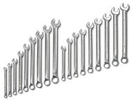 Proto® 18 Piece Full Polish Anti-Slip Fractional and Metric Combination Wrench Set - 12 Point - Apex Tool & Supply