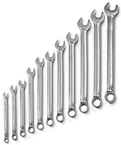 Proto® 11 Piece Full Polish Antislip Metric Combination Wrench Set - 12 Point - Apex Tool & Supply
