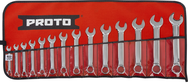 Proto® 14 Piece Full Polish Metric Short Combination Wrench Set - 12 Point - Apex Tool & Supply