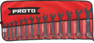 Proto® 14 Piece Black Oxide Metric Short Combination Wrench Set - 12 Point - Apex Tool & Supply