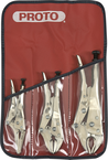 Proto® 3 Piece Locking Pliers Set - Nickel Chrome - Apex Tool & Supply