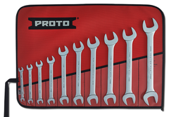 Proto® 10 Piece Satin Metric Open-End Wrench Set - Apex Tool & Supply