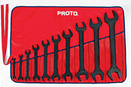 Proto® 10 Piece Black Oxide Open-End Wrench Set - Apex Tool & Supply