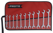 Proto® 11 Piece Full Polish Metric Angle Open-End Wrench Set - Apex Tool & Supply