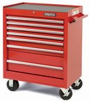 Proto® 440SS 27" Roller Cabinet - 7 Drawer, Red - Apex Tool & Supply