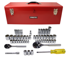 Proto® 1/4" & 3/8" Drive 53 Piece Socket Set- 6 & 12 Point - Apex Tool & Supply