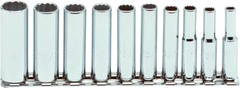 Proto® 1/4" Drive 10 Piece Deep Socket Set - 12 Point - Apex Tool & Supply
