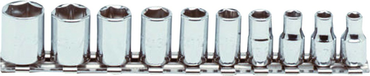 Proto® 1/4" Drive 10 Piece Socket Set - 6 Point - Apex Tool & Supply