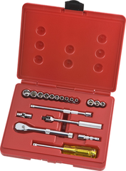 Proto® 1/4" Drive 19 Piece Socket, Combination Set - 6 and 8 Point - Apex Tool & Supply