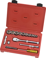 Proto® 1/4" and 3/8" Drive 22 Piece Socket Set - 6 Point - Apex Tool & Supply