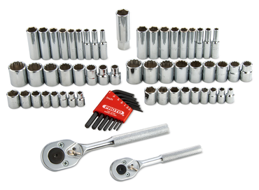 Proto® 1/4" & 3/8" Drive 63 Piece Socket Set- 6 & 12 Point- Tools Only - Apex Tool & Supply