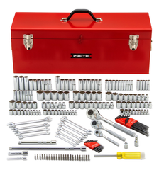 Proto® 1/4", 3/8" & 1/2" Drive 184 Piece Socket Set with Box - Apex Tool & Supply