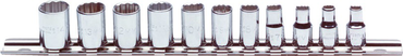 Proto® 1/4" Drive 11 Piece Metric Socket Set - 12 Point - Apex Tool & Supply
