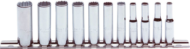 Proto® 1/4" Drive 11 Piece Metric Deep Socket Set -12 Point - Apex Tool & Supply
